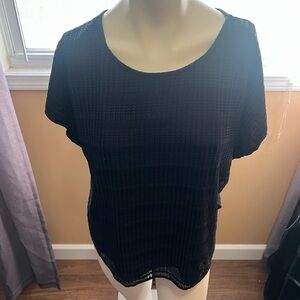 Primark Black Short Sleeve Knit Top